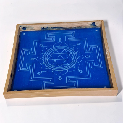 Rangly Jumbo Durga Mandala Yantra Rangoli Design Stencil Wooden 16x16 Inches Pack of 1 piece