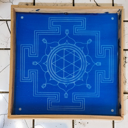 Rangly Jumbo Durga Mandala Yantra Rangoli Stencil Wooden 25x25 Inches Pack of 1 piece