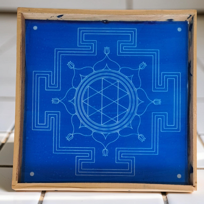 Rangly Jumbo Durga Mandala Yantra Rangoli Design Stencil Wooden 20x20 Inches Pack of 1 piece
