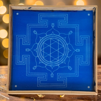 Rangly Jumbo Durga Mandala Yantra Rangoli Design Stencil Wooden 30x30 Inches Pack of 1 piece