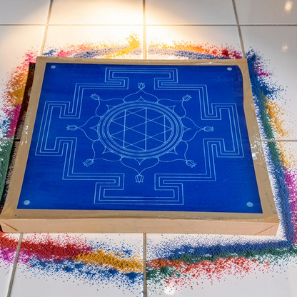 Rangly Jumbo Durga Mandala  Yantra Rangoli Design Stencil Wooden 24x24 Inches Pack of 1 piece