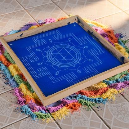 Rangly Jumbo Durga Mandala  Yantra Rangoli Design Stencil Wooden 24x24 Inches Pack of 1 piece
