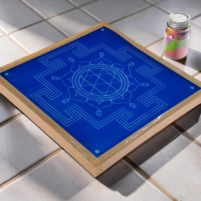 Rangly Jumbo Durga Mandala Yantra Rangoli Design Stencil Wooden 20x20 Inches Pack of 1 piece