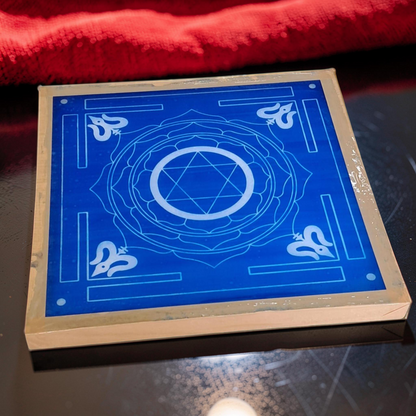 Rangly Jumbo Maha Mrityunjaya Yantra Rangoli Design Stencil Wooden 16x16 Inches Pack of 1 piece