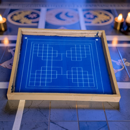 Rangly Eka lingato bhadra Mandal Yantra Rangoli Design Stencil Wooden 16x16 Inches Pack of 1 piece