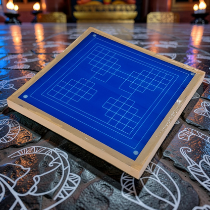 Rangly Eka lingato bhadra Mandal Yantra Rangoli Design Stencil Wooden 16x16 Inches Pack of 1 piece