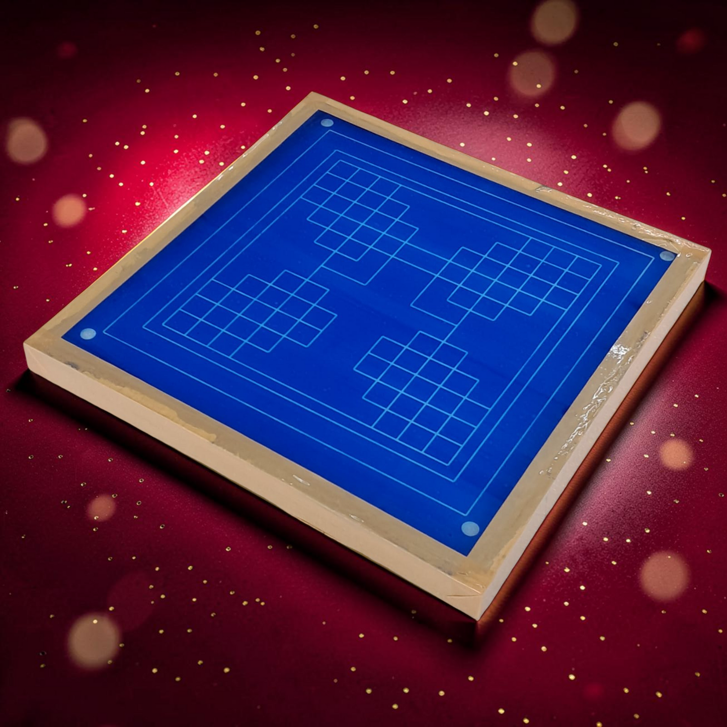 Rangly Eka lingato bhadra Mandal Yantra Rangoli Design Stencil Wooden 20x20 Inches Pack of 1 piece