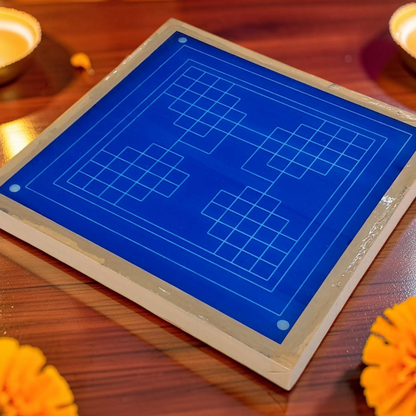 Rangly Eka lingato bhadra Mandal Yantra Rangoli Design Stencil Wooden 13x13 Inches Pack of 1 piece
