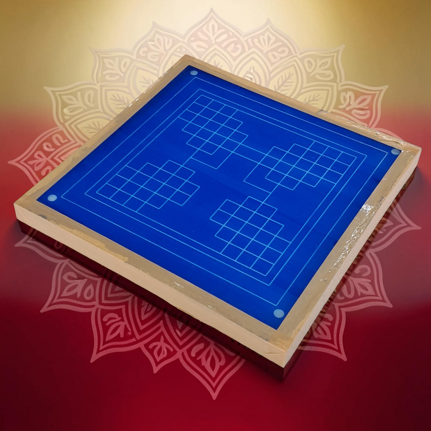 Rangly Eka lingato bhadra Mandal Yantra Rangoli Design Stencil Wooden 30x30 Inches Pack of 1 piece