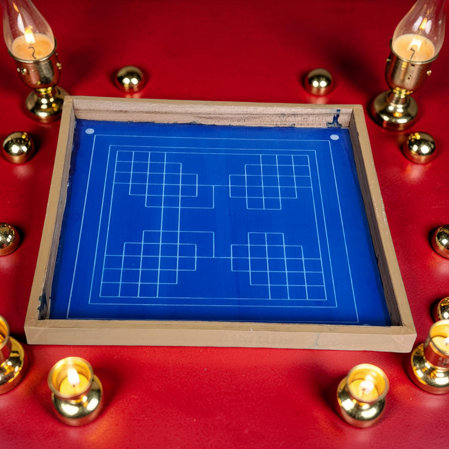 Rangly Eka lingato bhadra Mandal Yantra Rangoli Design Stencil Wooden 20x20 Inches Pack of 1 piece
