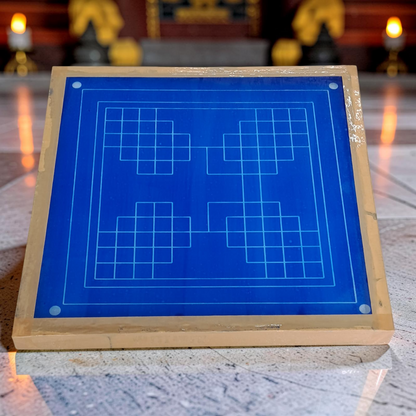 Rangly Eka lingato bhadra Mandal Yantra Rangoli Design Stencil Wooden 16x16 Inches Pack of 1 piece