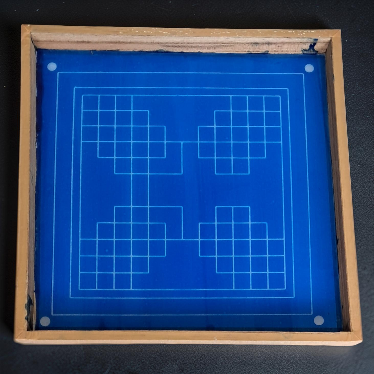 Rangly Eka lingato bhadra Mandal Yantra Rangoli Design Stencil Wooden 30x30 Inches Pack of 1 piece