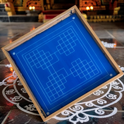 Rangly Eka lingato bhadra Mandal Yantra Rangoli Design Stencil Wooden 16x16 Inches Pack of 1 piece