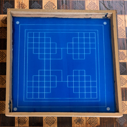 Rangly Eka lingato bhadra Mandal Yantra Rangoli Design Stencil Wooden 13x13 Inches Pack of 1 piece