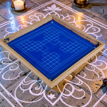 Rangly Eka lingato bhadra Mandal Yantra Rangoli Design Stencil Wooden 16x16 Inches Pack of 1 piece