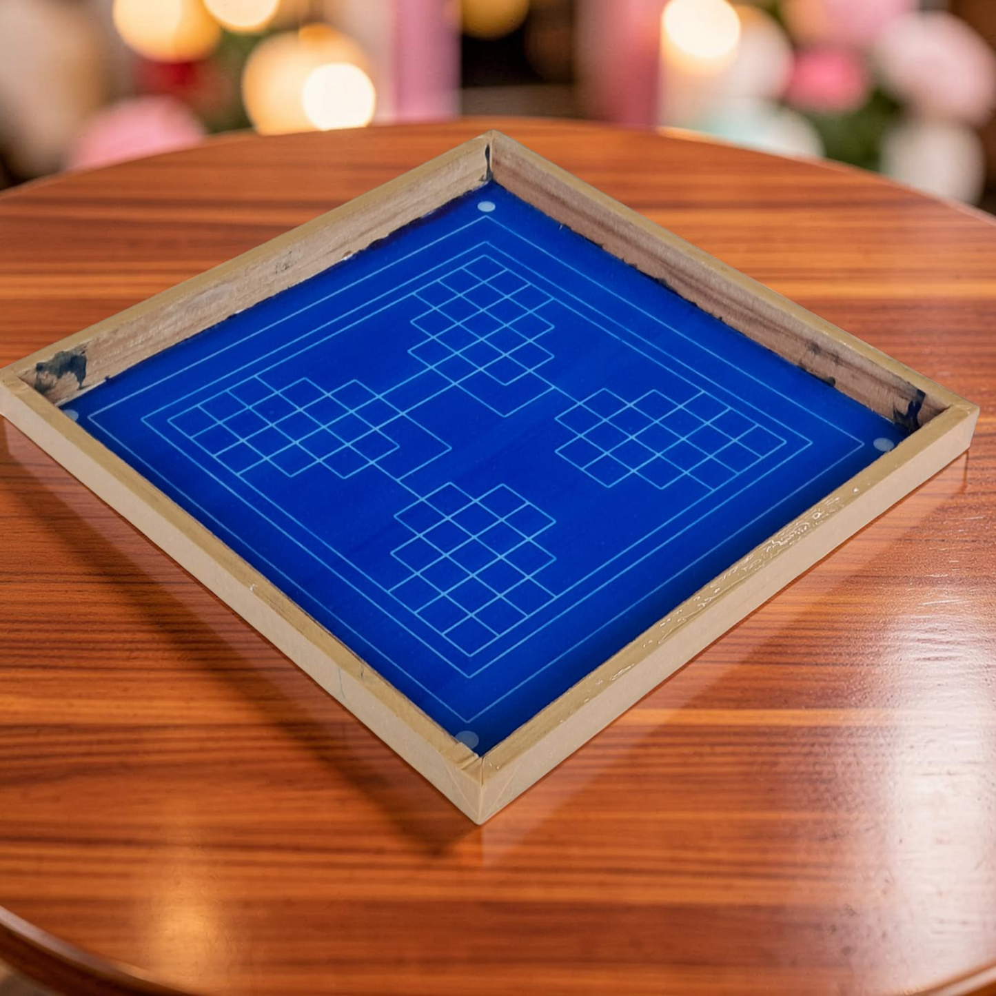 Rangly  Eka lingato bhadra Mandal Yantra Rangoli Design Stencil Wooden 40x40 Inches Pack of 1 piece