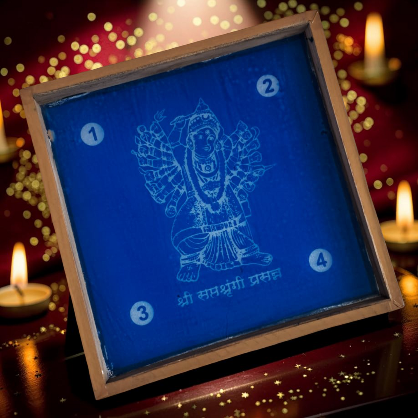 Rangly  Goddess Durga  Rangoli Design Stencil Wooden 10x10 Inches Pack of 1 piece