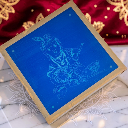 Rangly Balakrishna  Rangoli Design Stencil Wooden 10x10 Inches Pack of 1 piece