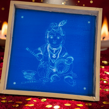 Rangly Balakrishna  Rangoli Design Stencil Wooden 10x10 Inches Pack of 1 piece