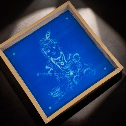 Rangly Balakrishna  Rangoli Design Stencil Wooden 10x10 Inches Pack of 1 piece