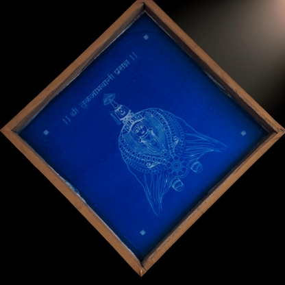 Rangly Shri Tuljabhawani Prasanna Rangoli Design Stencil Wooden 10x10 Inches Pack of 1 piece