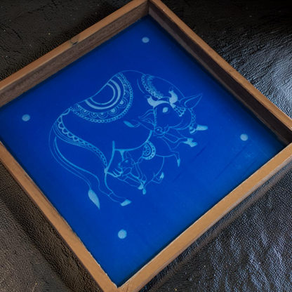 Rangly Gay Vasaru Gomata Rangoli Design Stencil Wooden 10x10 Inches Pack of 1 piece