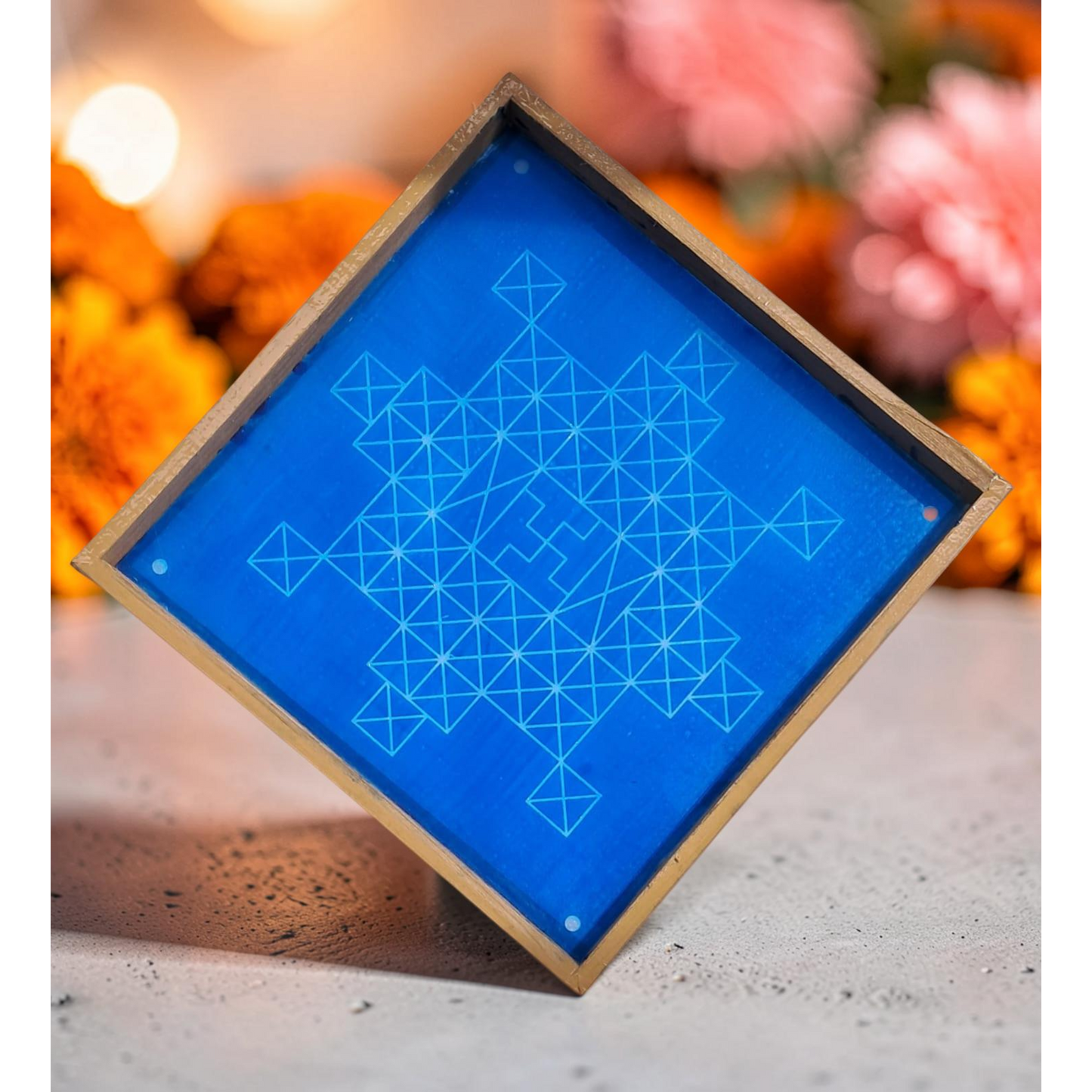 Rangly Sarpa Bali yantra Rangoli Stencil Wooden   Pack of 1 Piece