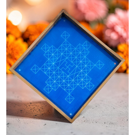 Rangly  Sarpa Bali yantra Rangoli Stencil Wooden  13x13 Inches  Pack of 1 Piece