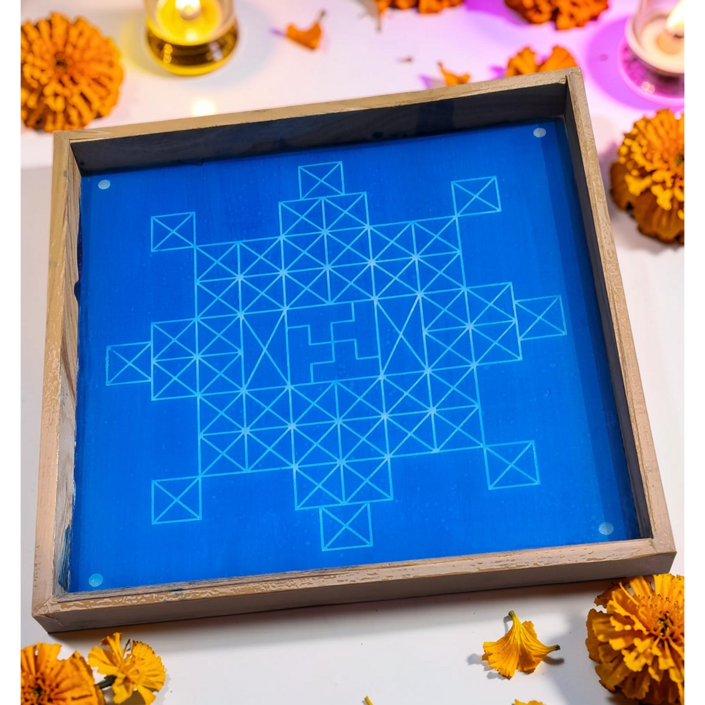 Rangly Sarpa Bali yantra Rangoli Stencil Wooden   Pack of 1 Piece