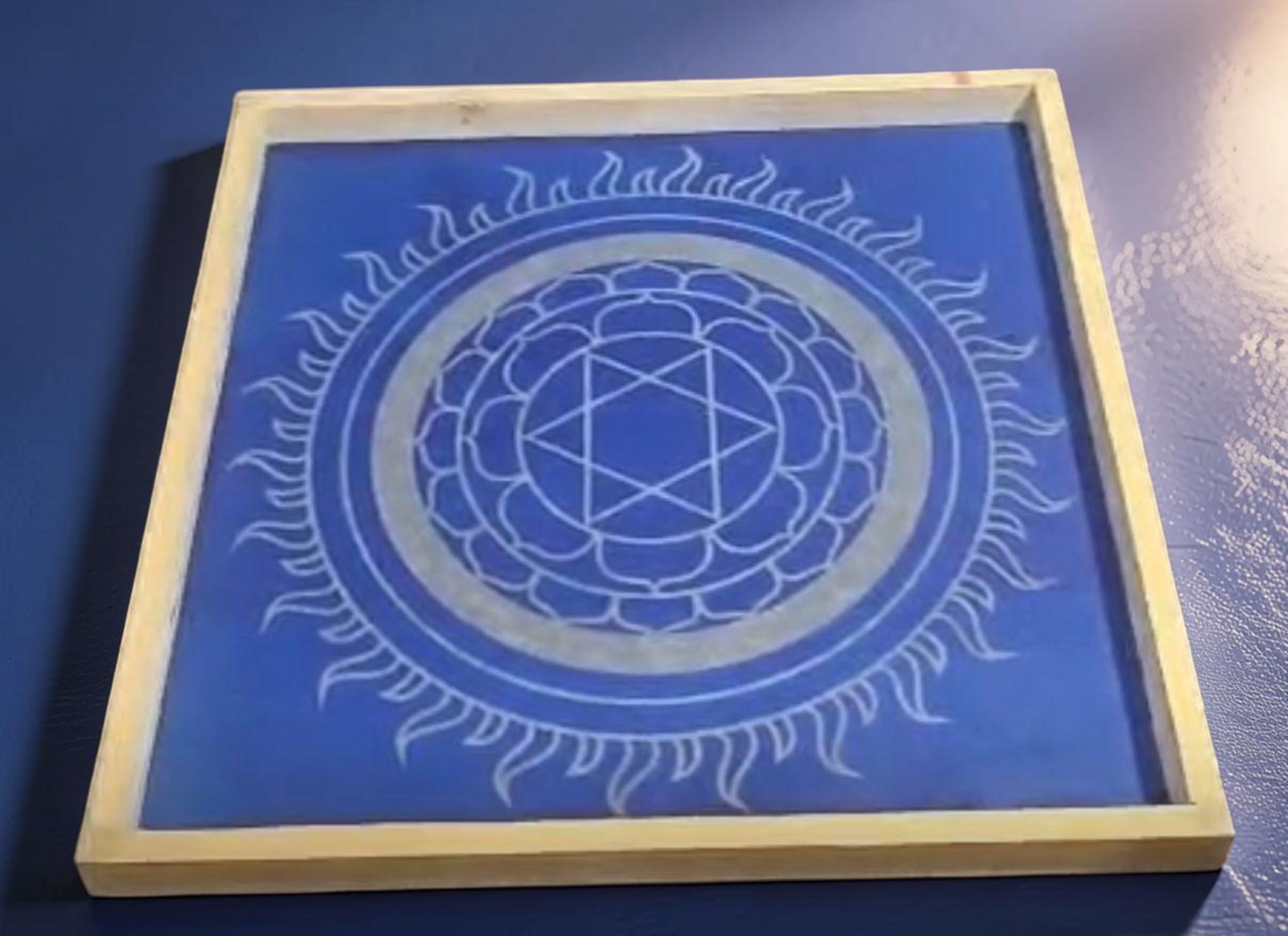 Sudarshanam Yantra  Kolam Stencil  Wooden  Pack of 1 piece