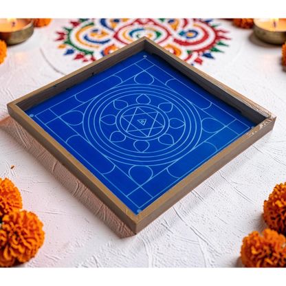Bhagavathy Seva Yantra  Kolam Stencil  Wooden  Pack of 1 piece