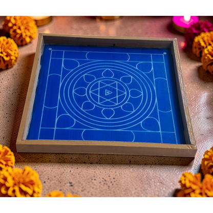 Bhagavathy Seva Yantra  Kolam Stencil  Wooden  Pack of 1 piece