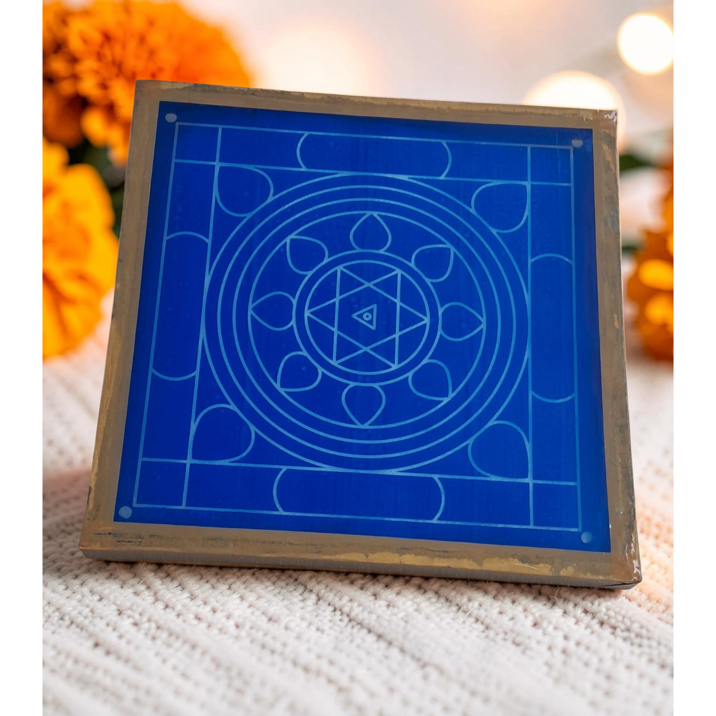 Bhagavathy Seva Yantra  Kolam Stencil  Wooden  Pack of 1 piece