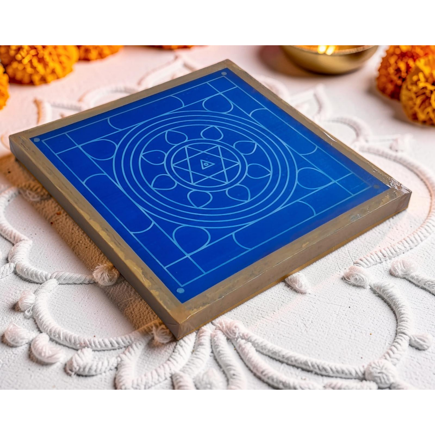 Bhagavathy Seva Yantra  Kolam Stencil  Wooden  Pack of 1 piece