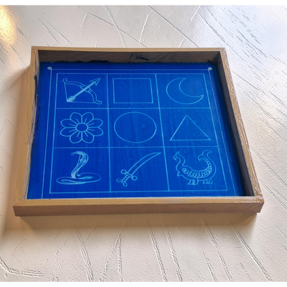 Navagraha Yantra Kolam Stencil Model 2 Wooden  Pack of 1 piece