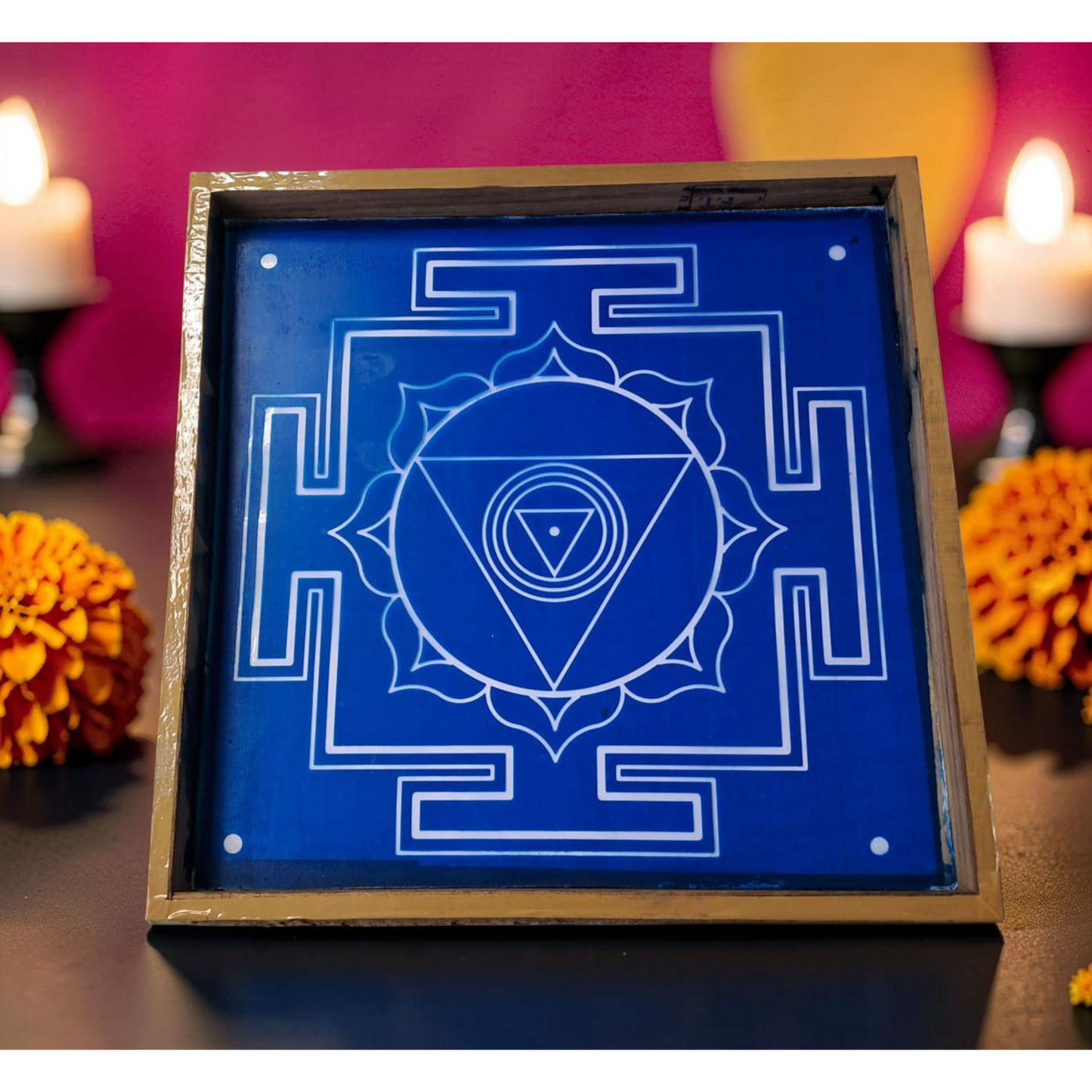Rangly Chinnamasta Yantra Rangoli wooden Stencil -Elevate Your Spiritual Space