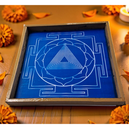 Rangly Tripura bhairavi Yantra Rangoli wooden Stencil -Elevate Your Spiritual Space