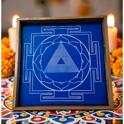 Rangly Tripura bhairavi Yantra Rangoli wooden Stencil -Elevate Your Spiritual Space