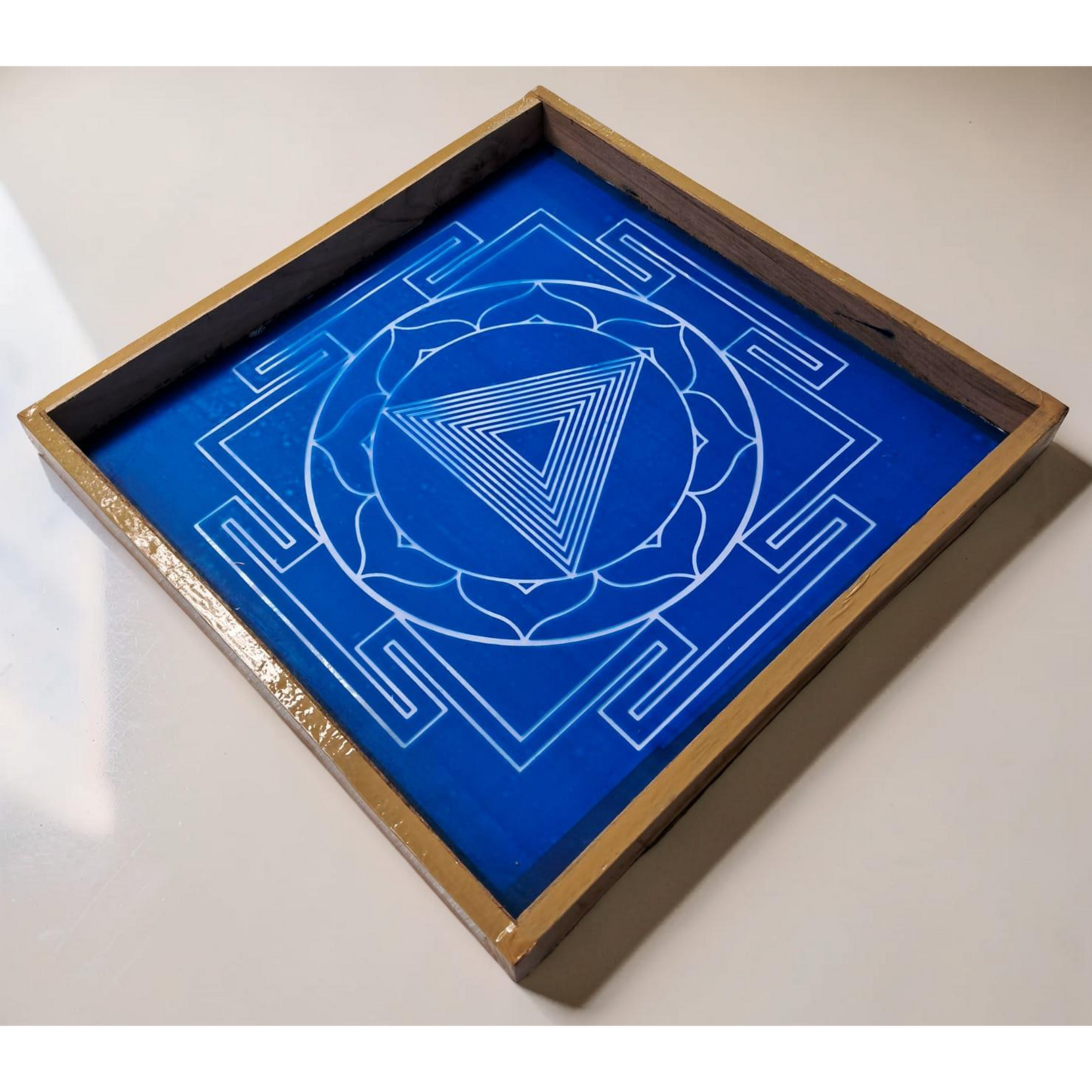 Rangly Tripura bhairavi Yantra Rangoli wooden Stencil -Elevate Your Spiritual Space