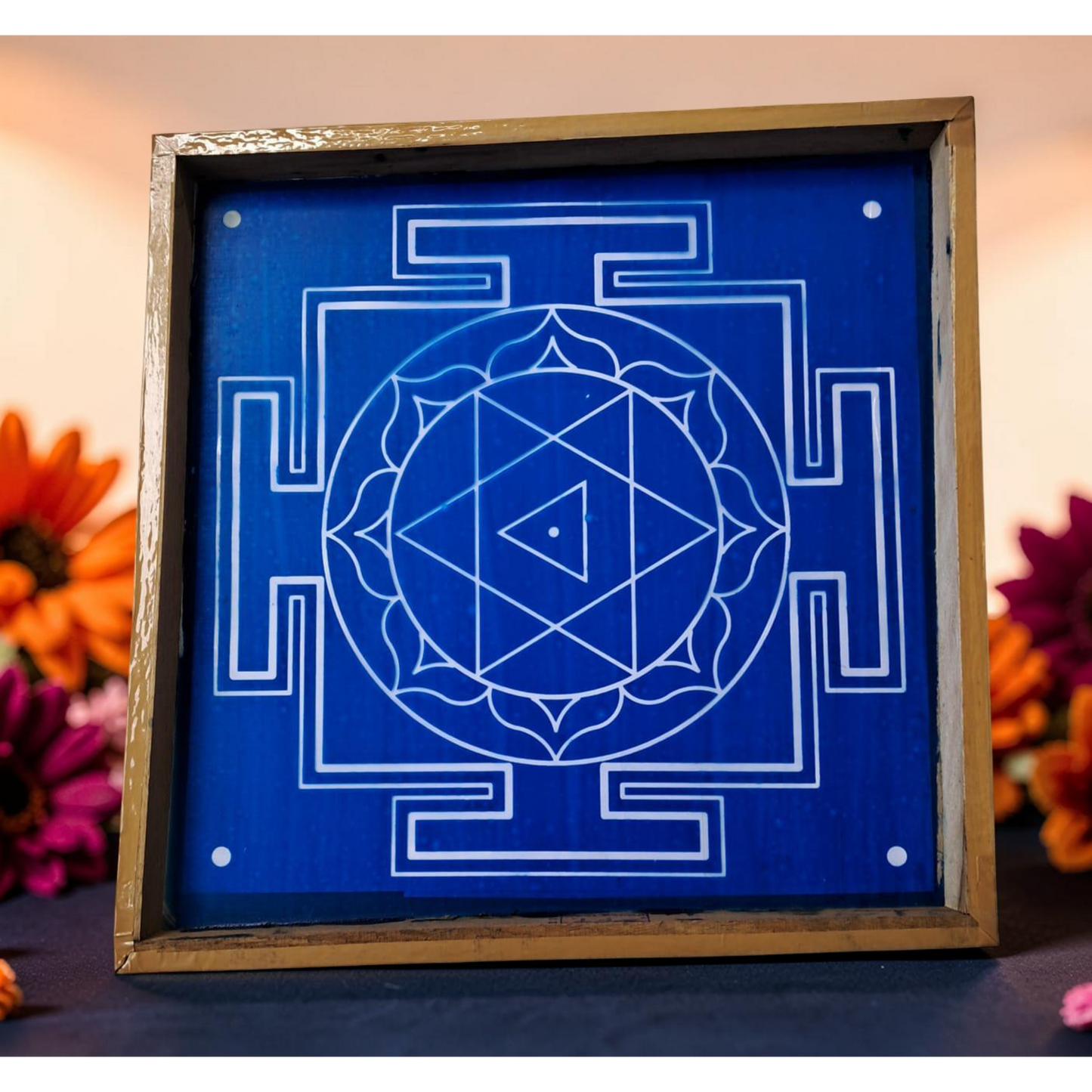 Rangly Dhumavati  Yantra Rangoli wooden Stencil -Elevate Your Spiritual Space