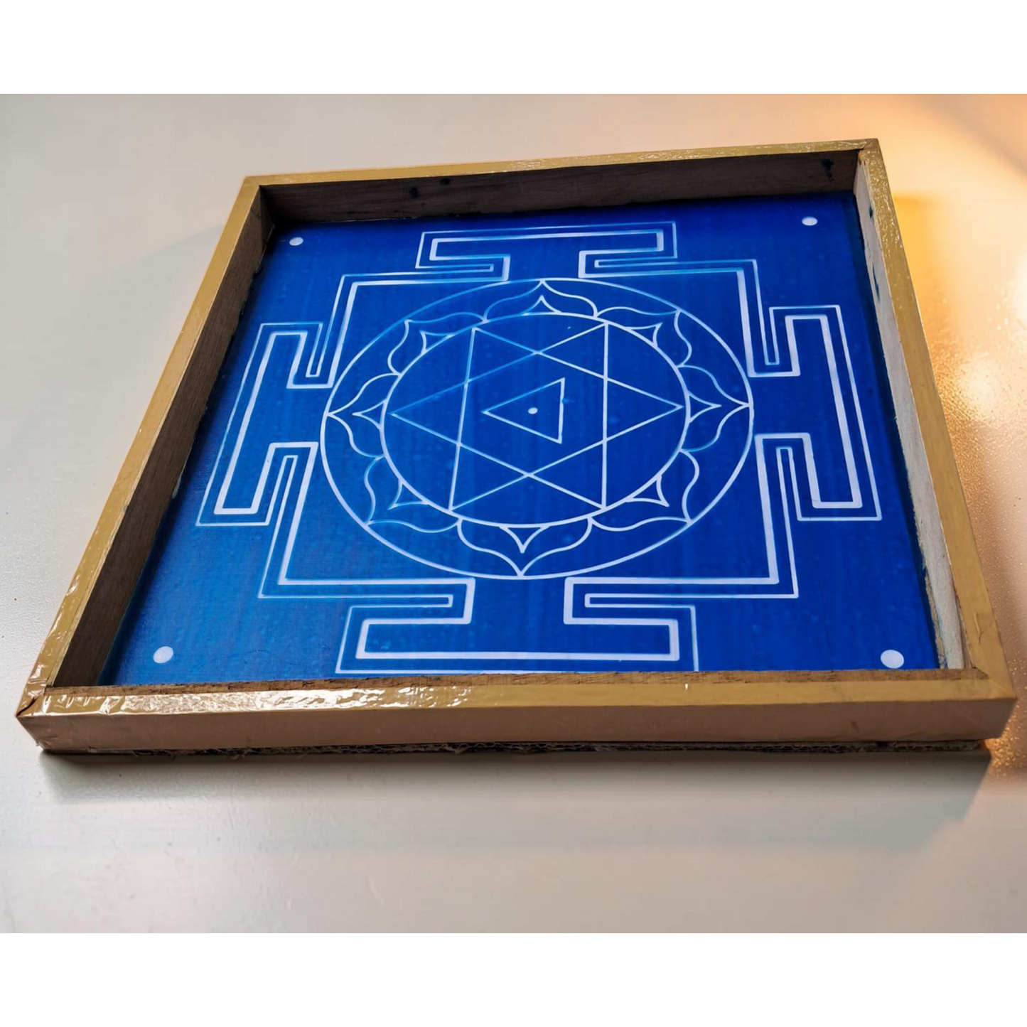 Rangly Dhumavati  Yantra Rangoli wooden Stencil -Elevate Your Spiritual Space