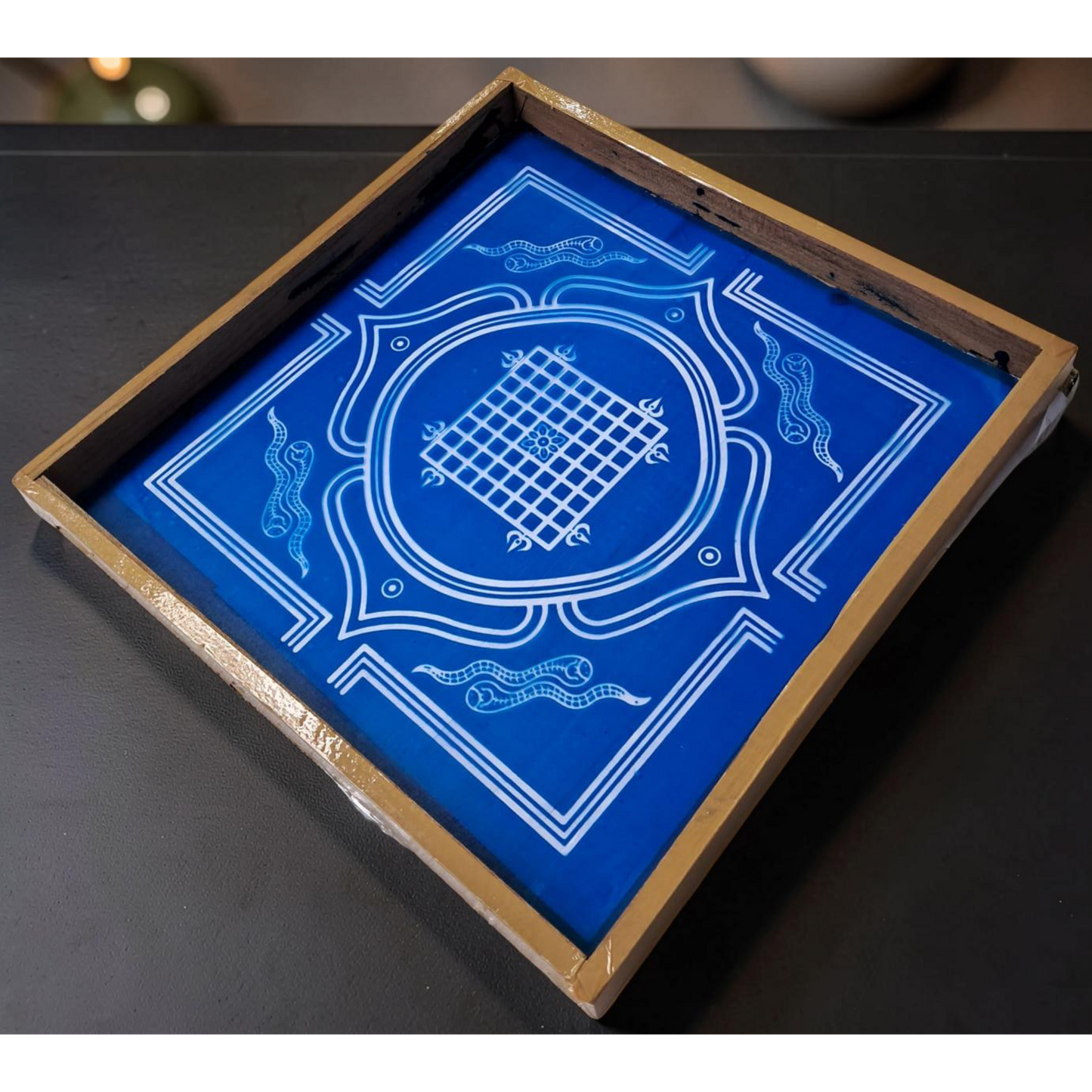 Rangly Vasthu Yantra Rangoli wooden Stencil -Elevate Your Spiritual Space