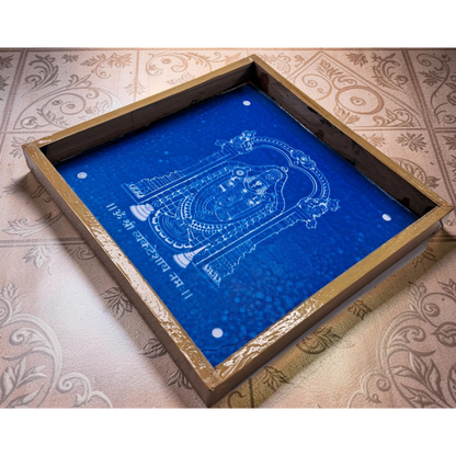 Rangly Balaji Rangoli Design Stencil Wooden 10x10 Inches Pack of 1 piece