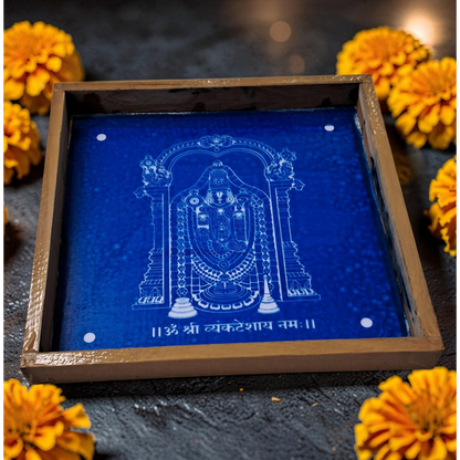 Rangly Balaji Rangoli Design Stencil Wooden 10x10 Inches Pack of 1 piece