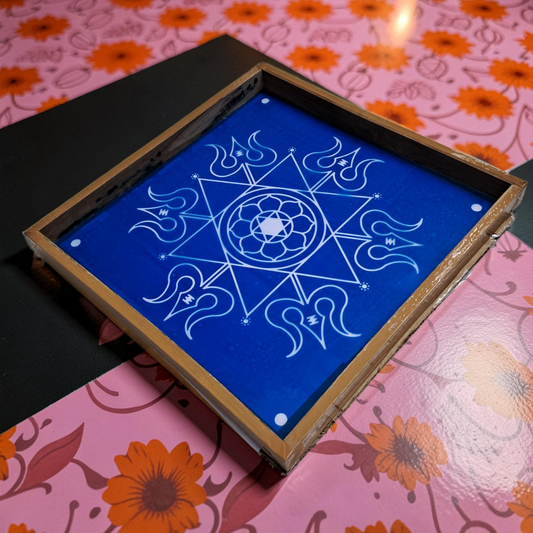 Rangly "Aghora" Yantra  Rangoli wooden Stencil -Elevate Your Spiritual Space