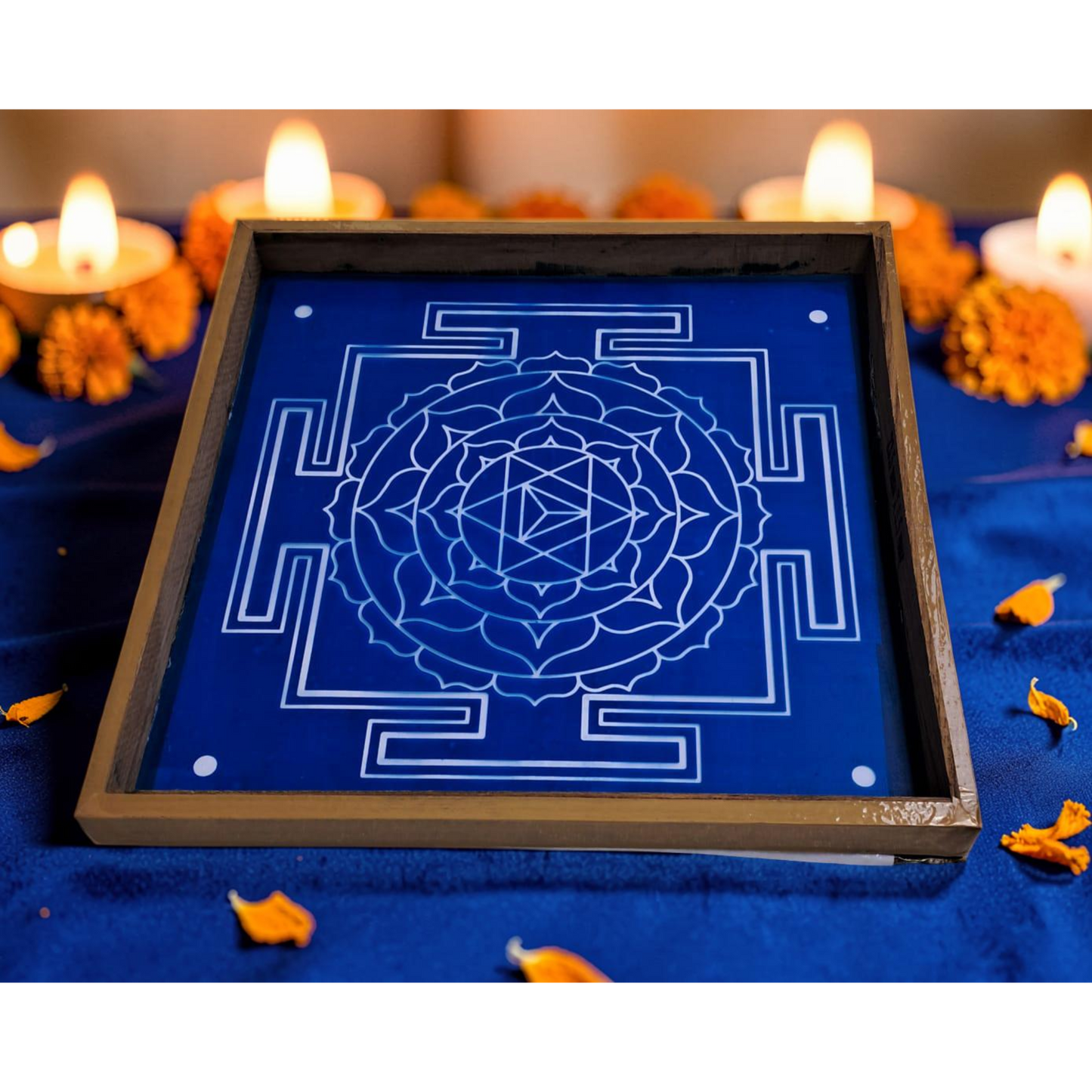 "ஸ்ரீ பக்ளாமுகி மாடல் 2" யந்திர தசா மகாவித்யா ரங்கோலி மர ஸ்டென்சில் - உங்கள் ஆன்மீக இடத்தை மேம்படுத்துங்கள்