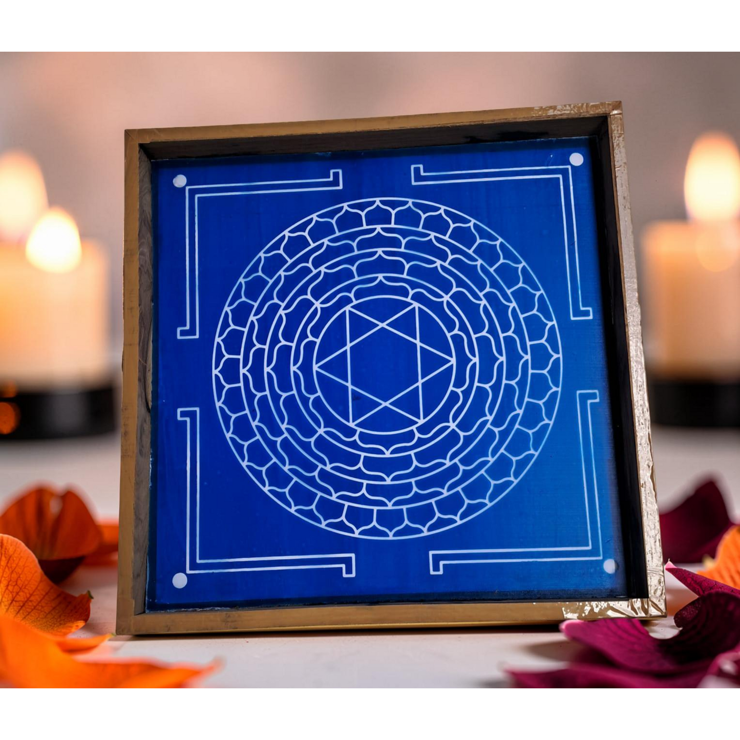 'Lakshmi Narasimhar' Yantra  Rangoli wooden Stencil -Elevate Your Spiritual Space