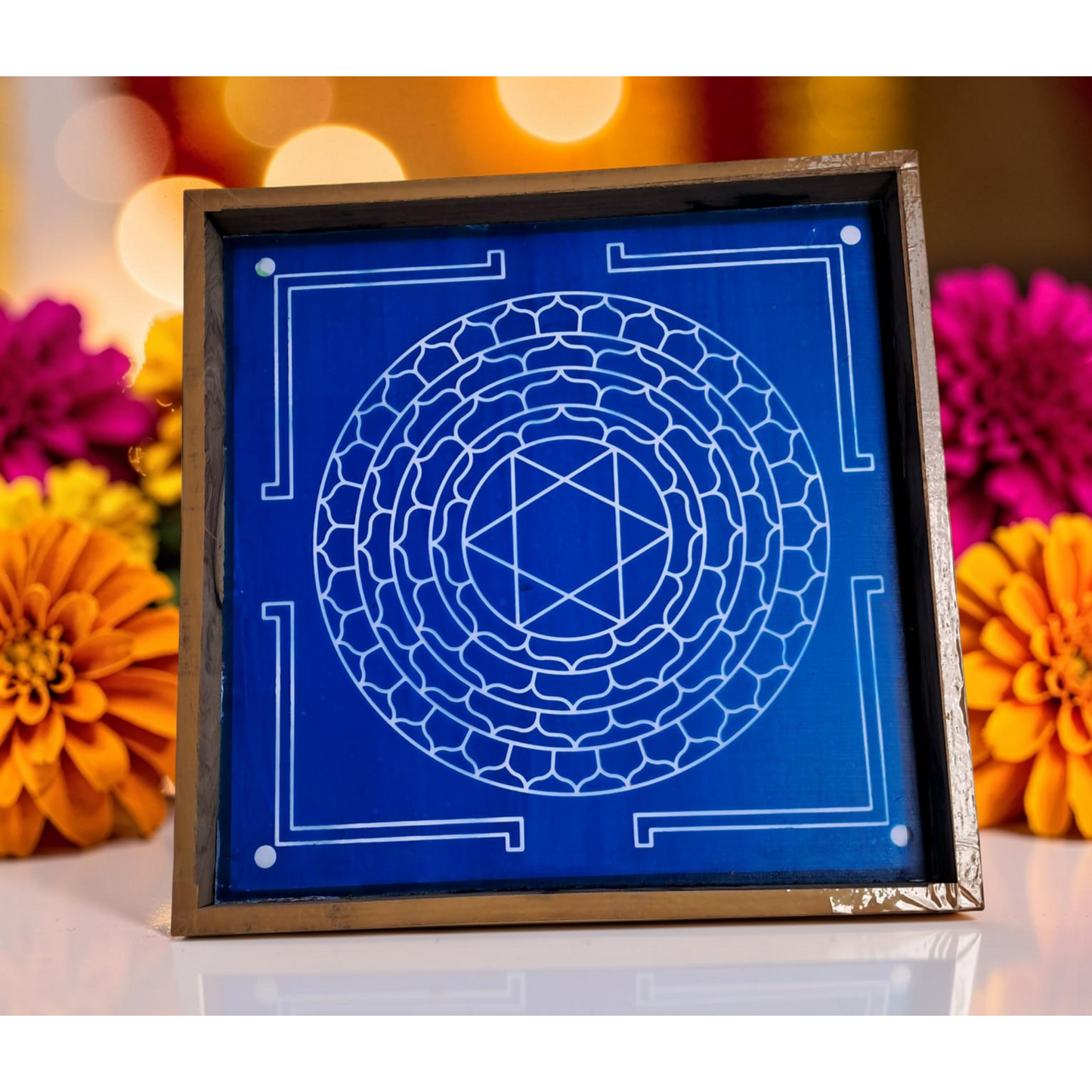'Lakshmi Narasimhar' Yantra  Rangoli wooden Stencil -Elevate Your Spiritual Space
