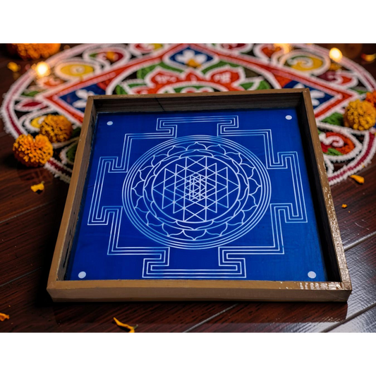 Shri Tripura Sundari Shodashi Yantra  Rangoli wooden Stencil -Elevate Your Spiritual Space