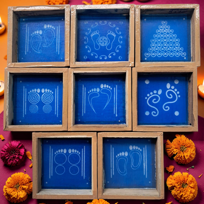Rangly "Lakshmi Prasanna Rangoli "  Set of 8 Stencils combo pack